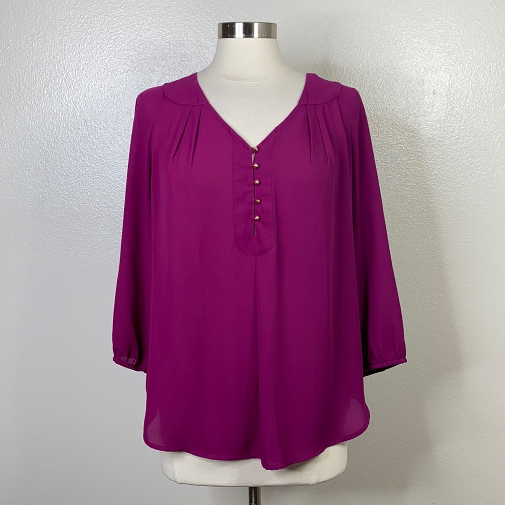 Gibson Latimer Purple Popover Top